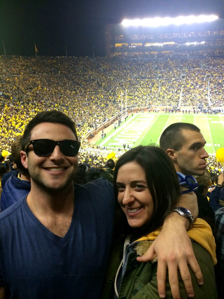 Rory and Michael at Michigan Stadium, the Big House