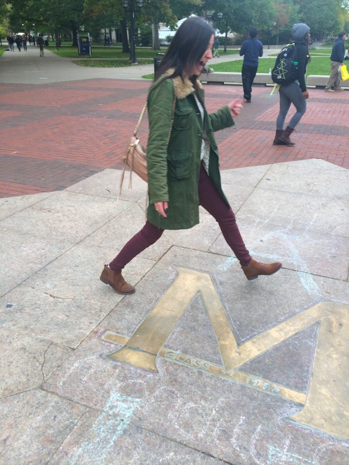 Rory hopping over the Diag M