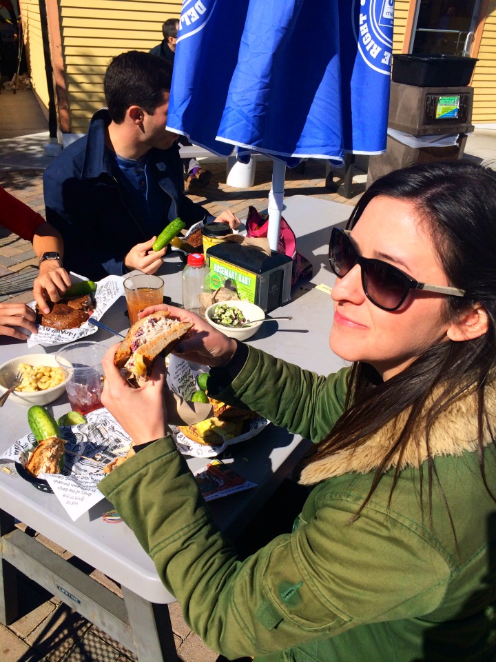 Rory eating Georgia Reuben